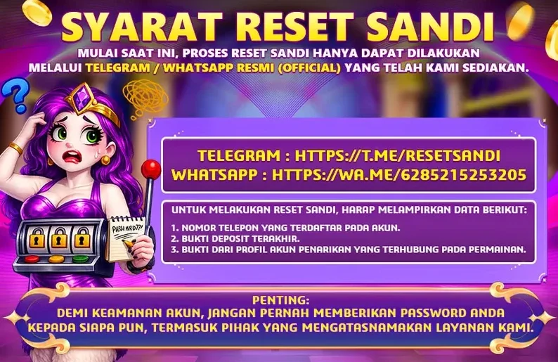Syarat Reset Sandi